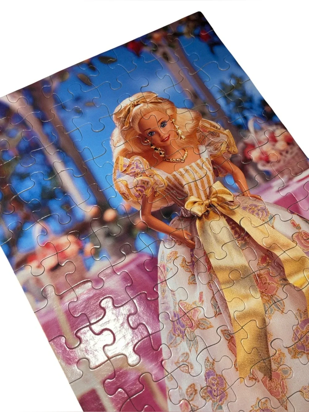 Vintage 1996 Barbie Ribbons Roses 100 Piece Puzzle 16